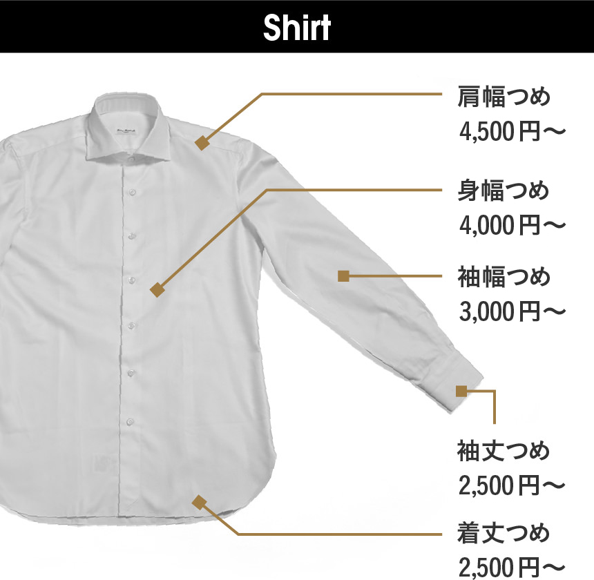 Price 洋服直し 心斎橋リフォーム Shinsaibasi Reform Price 洋服直し 心斎橋リフォーム Shinsaibasi Reform